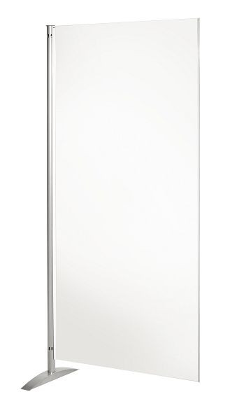 Kerkmann Präsentationswandsystem, Whiteboard-Element, B 800 x T 450 x H 1750 mm, alusilber/weiß, 45696710