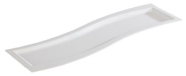 APS GN 2/4 Tablett -SINUS-, 53 x 16,2 cm, Höhe: 2 cm, Melamin, weiß, 84231