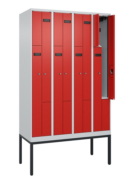 C+P Z-Spind Evolo PLUS, Gestell, 8 Fächer, 2120x1200x500mm, 7035/3020, Zylinderschloss, 0490337-408 S10034