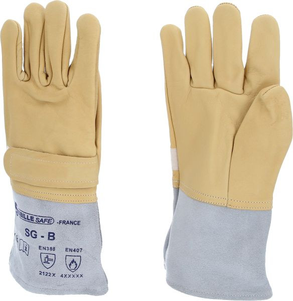 KS Tools Überzieh-Handschuh für Elektriker-Schutzhandschuh, Größe 8+9, 117.0142
