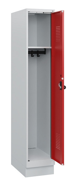 C+P Spind Evolo PLUS, Sockel, 1 Abteil, 1630x300x500mm, 7035/3000, Drehriegel, 0490205-10 S10003