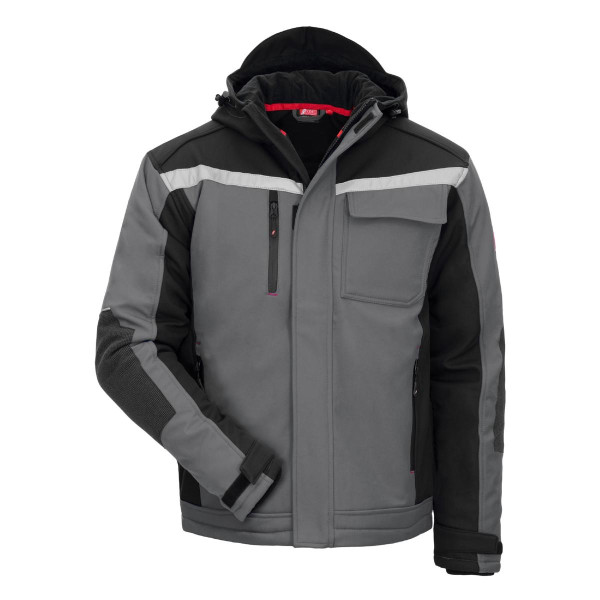 NITRAS MOTION TEX PLUS, Winter-Softshelljacke, grau / schwarz (Farbcode: 1210), Größe: 4XL, VE: 10 Stück, 7182W-4XL
