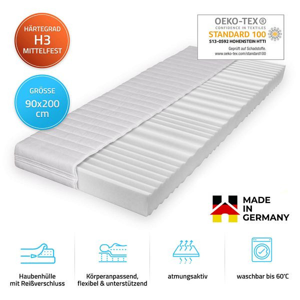 HOME DELUXE Matratze ORTHO BASIC, 90 cm x 200 cm, 31719