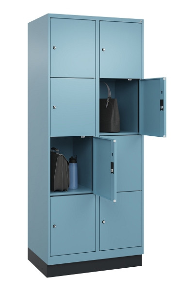 C+P Schließfachschrank Evolo PLUS, mit Sockel, 8 Fächer, 1950x800x500mm, 0010/00, 049020-224 S10021