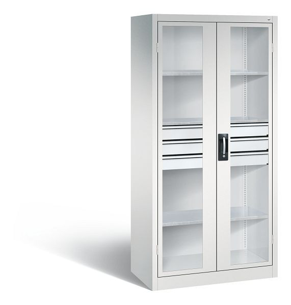 C+P Werkzeugschrank Acurado, H1950xB930xT500mm, Farbe: Lichtgrau, Muldengriff, 8921-5530 S10109