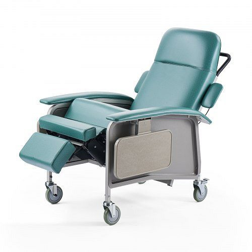 VEVOR Medizinischer Liegestuhl, 4 Positionen, weich gepolstert, 4 Räder, 2 Tabletts für Krankenhaus, Pflegeheim, LNTYLNTYSDDJN6GUT001V0