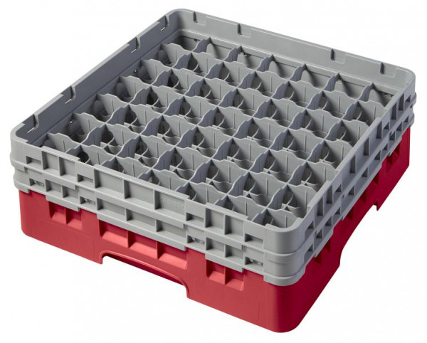 Cambro Spülkorb mit 49 Fächer Camrack® 13,3 cm Rot, 49S434163