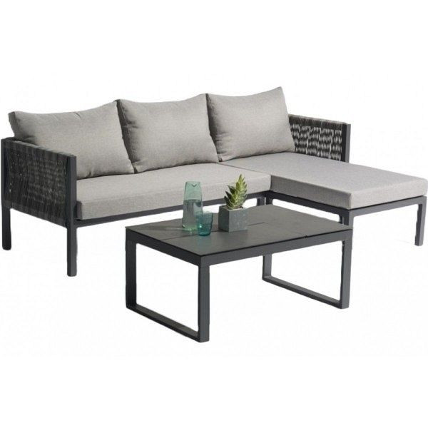 Sanotechnik Lounge Set TOLEDO 3-teilig anthrazit/hellgrau, UL08