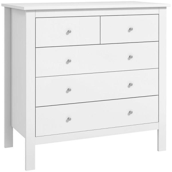 HOMCOM Kommode, Sideboard, leises Öffnen/Schließen, Kippschutz, 79 x 39,5 x 80,5 cm, Weiß, 831-256V90WT