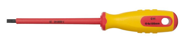 SW-Stahl Schraubendreher, VDE, Schlitz, 4,0 x 100 mm, 33100L-4.0
