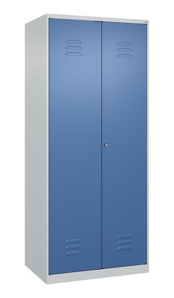 C+P Mehrzweckschrank Classic PLUS, Putzmittel-Spind, 2 Abteile, 1850x800x500mm, 7035/5023, Zylinderschloss, 080100-02 S10018