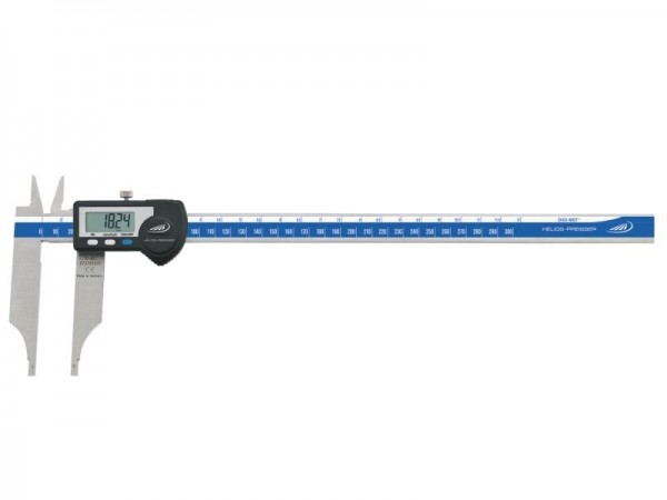 HELIOS PREISSER Digitaler Werkstattmessschieber, ohne Feineinstellung, mit Kreuzspitzen 1/100, Messbereich 0 - 300 mm, 1351522