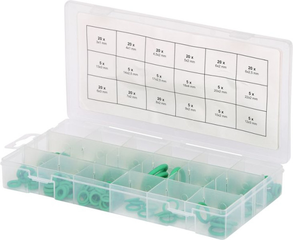 KS Tools Sortiment O-Ringe, HNBR, Innen Durchmesser 3-22mm, 225-teilig, 970.0260