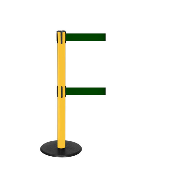 Stein HGS Personenleitsystem -P-Line Duo-, gelb, dunkelgrün, mit Sicherheitsverschluss (selbstlösend), Gurtlänge: 2 x 4 m, 14153-1203