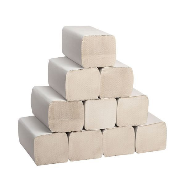 WERO Papierhandtücher, gefaltet, 2-lagig, natur, VE: 3200 Stück, 270004