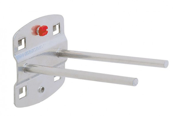 Kappes RasterPlan Doppelter Werkzeughalter mit geradem Dorn, Ø 6 mm, L 100 mm, alufarben, 4040.00.1901