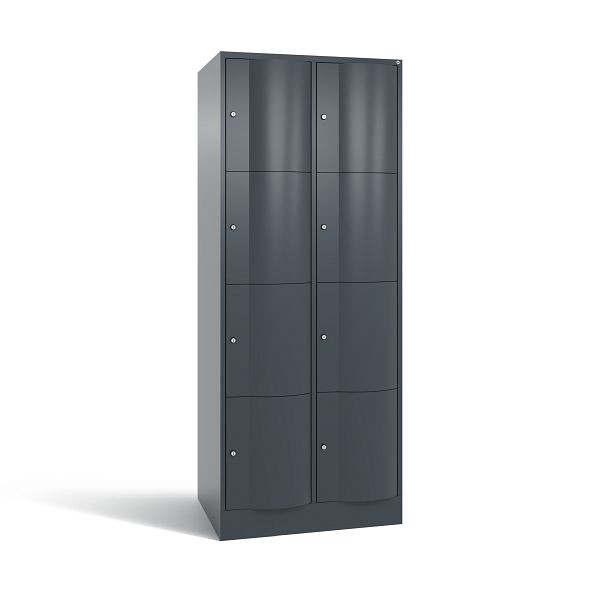 C+P XL-Schließfachschrank Resisto, 8 Fächer, H1950B772T640 mm, Anthrazit, 8470-273 S10047