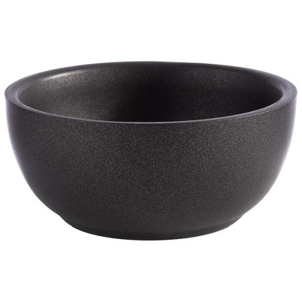 APS Schale -LEVANTE-, Ø 9,5 cm, Höhe: 4,5 cm, Edelstahl, Farbe: grau-schwarz, 0,14 Liter, doppelwandig, 40701