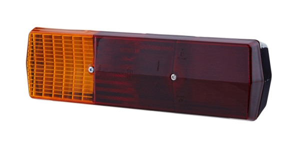 HELLA Heckleuchte, Glühlampe, 12/24V, Anbau/geschraubt, Lichtscheibenfarbe: rot/gelb, Stecker: Flachstecker, rechts, 2SD 001 688-141