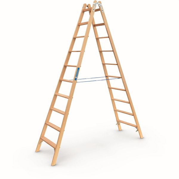 ZARGES Crestastep B - Holz-Stufenleiter 2 x 10 Stufen, 40030
