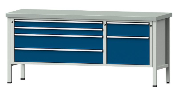 ANKE Werkbänke Kastenwerkbank, Modell 286 V, 2000 x 700 x 900 mm, RAL 7035/5010, ZBP 50 mm, 304.611