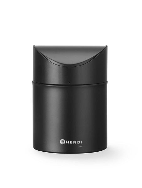 Hendi Tischabfalleimer schwarz, mit Schwingdeckel 1,2 l, 440773