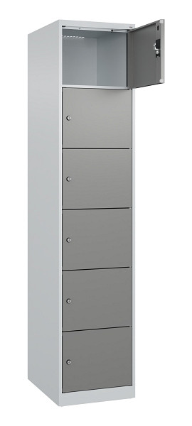 C+P Schließfachschrank Evolo PLUS, 6 Fächer, 1850x400x500mm, 7035/0004, 049000-126 S10014