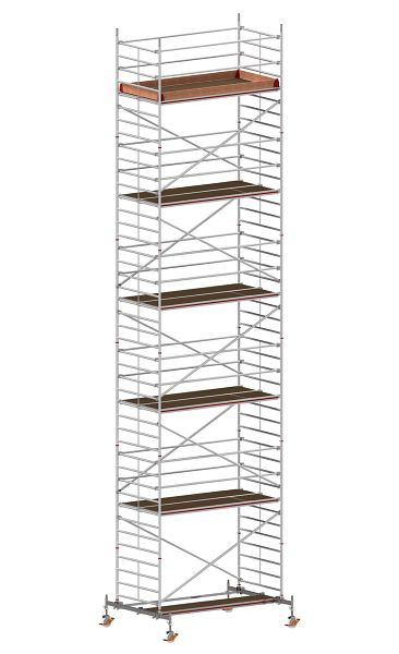 HYMER Fahrgerüst mit Fahrtraverse, Bühnenlänge 2,95 m, Rahmenteilbreite 1,50 m, Reichhöhe 12,60 m, 807312