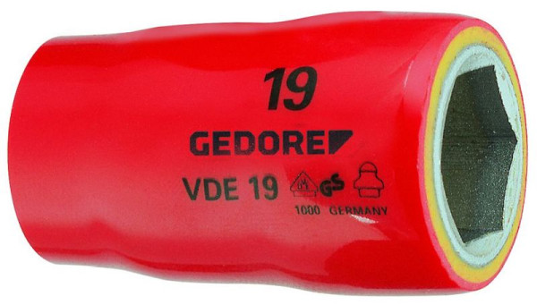 GEDORE 30 mm VDE-Steckschlüssel-Einsatz 1/2", 6-kant, 6123750