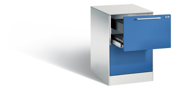 C+P Hängeregistraturschrank Asisto, H710xB440xT600mm, Farbe: Lichtgrau / Enzianblau, Bügelgriff, 146275-211 S10019
