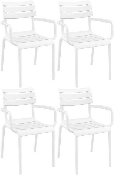CLP 4er Set Stühle Paris, weiß, 328006, 4255716386740