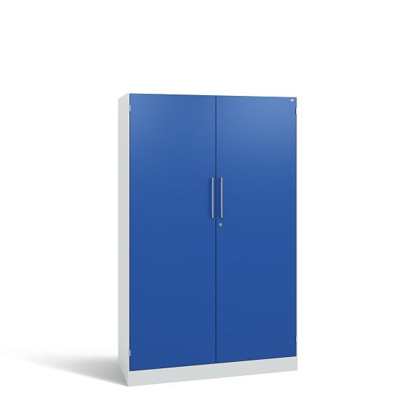 C+P Flügeltürenschrank Asisto, H1635xB1000xT435 mm, Grau/Enzianblau/DBS Hellgrau, 141012-000 S10047