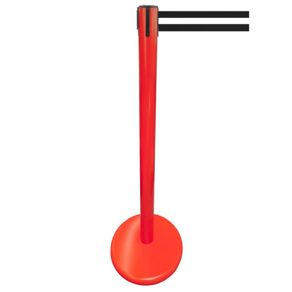 Stein HGS Personenleitsystem -P-LINE Future-, Metall/ rot, schwarz/weiß/schwarz waagerecht (gestreift), mit Sicherheitsverschluss (selbstlösend), 12794-0403