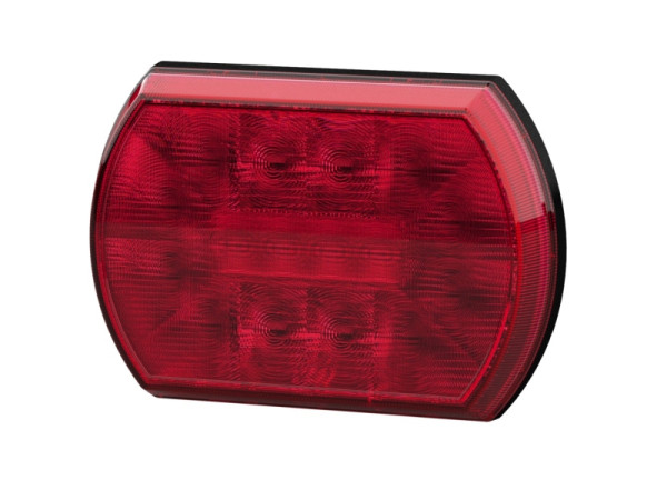 HELLA Nebelschlussleuchte - Shapeline Tech - LED - 12/24V - geschraubt - Lichtscheibenfarbe: rot - Stecker: AMP - 2-polig - rechts/links, 2NE 013 344-001