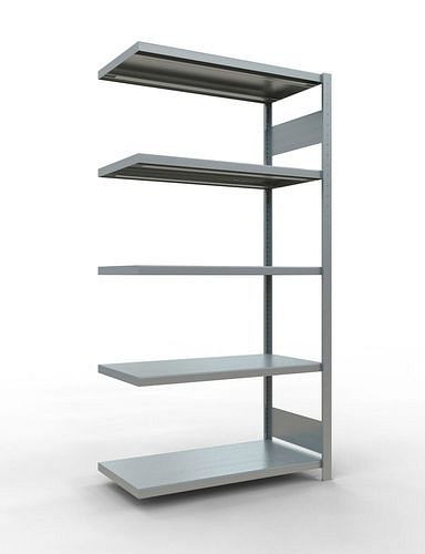 Schulte Fachbodenregal, Anbaufeld, 5 Lagerebenen, Fachlast 250 kg, 1006 x 536 x 2000 mm, 278816