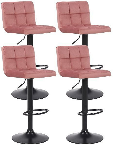CLP Barhocker Feni Samt, pink, VE: 4 Stück, 323877