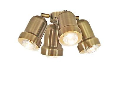 CasaFan Deckenventilator Leuchte 4 Messing antik, 1034