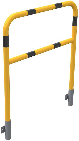 Schake Abweisebügel aus Stahlrohr Ø48mm, Breite: 1000mm, Gesamthöhe: 1200 mm, mit Querholm, feuerverzinkt, für Wandmontage, 448_22WBG