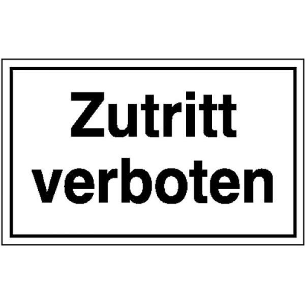 Stein HGS Hinweisschild zur Betriebskennzeichnung Zutritt verboten, 11.5100
