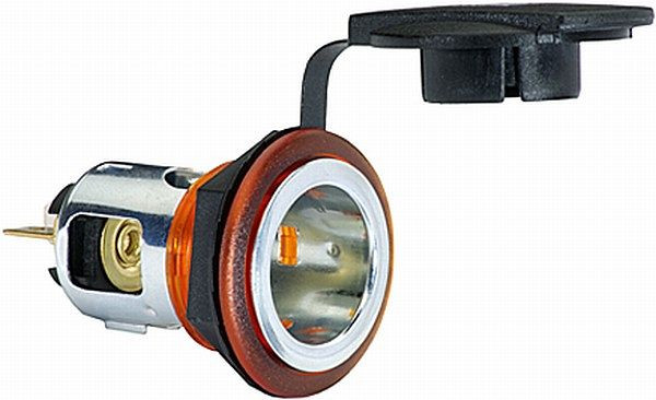 HELLA Steckdose, 12/24V, geschraubt, Stecker: Flachstecker, rot, 8JB 008 023-051