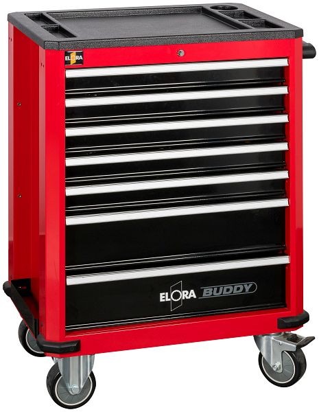 ELORA Werkzeugwagen Buddy, rot, leer, 1210-L7R, 1210000016000