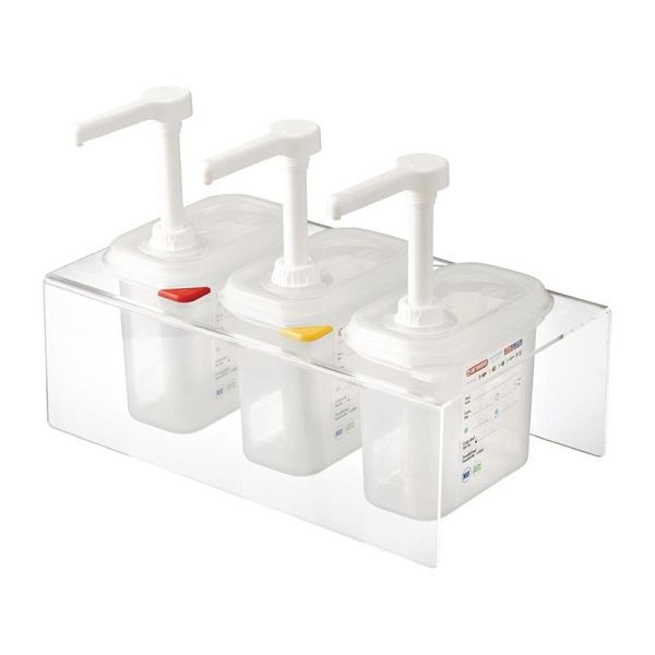 Araven 3 Soßenspender GN 1/9 Transparent 1,5L, VE: 3 Stück, CR823