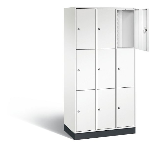 C+P Schließfachschrank Intro, H1950xB920xT490mm, Farbe: Verkehrsweiß, 8370-301 S10066