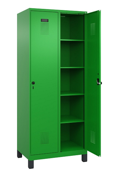 C+P Wäsche-Spind Evolo PLUS, mit Füßen, 2 Abteile, 1950x800x500mm, 6037/6037, Verschluss Drehriegel, Ablageböden 8, 049010-22B S10026