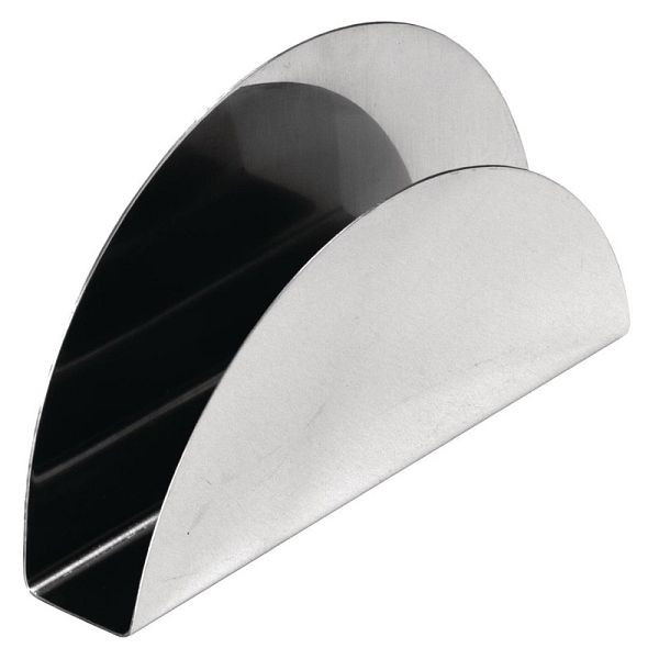 Olympia halbrunder Serviettenhalter Edelstahl, 76 x 130 x 20 mm, GF209