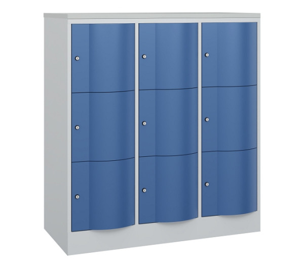 C+P Schließfachschrank Resisto, H1255xB1148xT540mm, 7035/5023, 8573-372 S10779