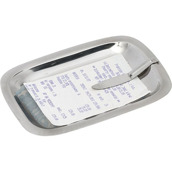 Stalgast Zahlteller aus Edelstahl, 150 x 110 mm (BxT), KK1502150