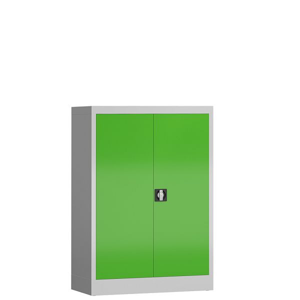 Lüllmann ClassiX Flügeltürenschrank, 1200 x 920 x 420 mm, lichtgrau/gelbgrün, X-530325