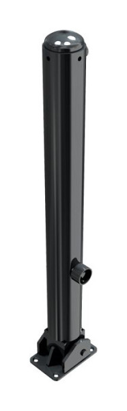 Schake Absperr-Stilpfosten Serie 480B Ø 82 mm, umlegbar, selbsteinrastende Verriegelung für Dübel Befestigung, Dreikantverschluss, 480FUB