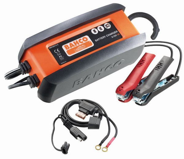 Bahco Vollautomatisches Mikroprozessor Batterielade‐ und Batterieerhaltungsgerät, 2 Ampere, 8‐stufig für 6V (6‐12Ah) und 12V(12‐46 Ah) Batterien, BBCE612-2